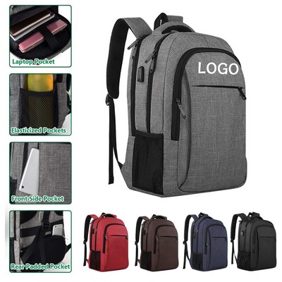 Commuter Laptop Backpack - Spacious & USB Charging Ready