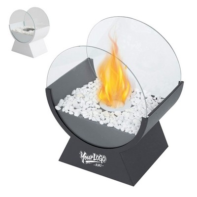 Round Glass Fireplace