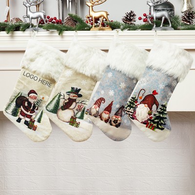 Christmas Plush Stocking Gift Bag Ornament