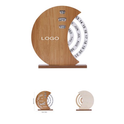 Wooden Manual Desk Calendar