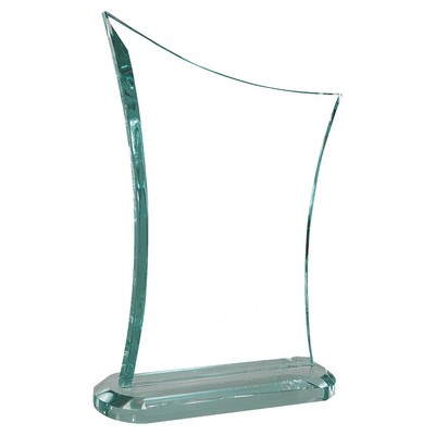 Aurora Curve Glass Award, 7.75"H