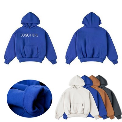 400g x2 Premium Heavyweight Double-Layer Cropped Hoodie