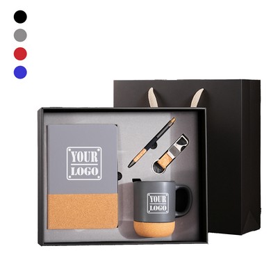Executive Gift Set with Notebook, Keychain, Pen & Mug in Gift Box