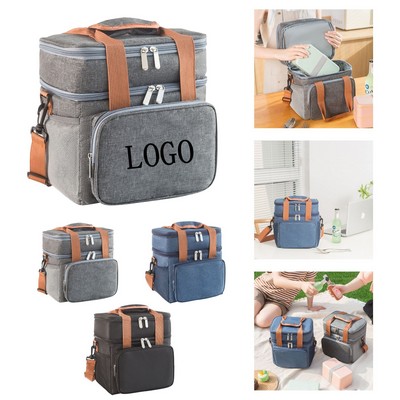 Insulated Double Layer Lunch Bag