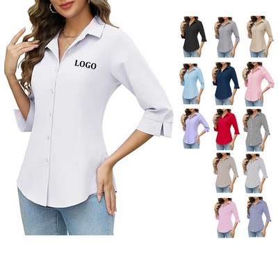 Women Three Quarter Sleeve Shirt