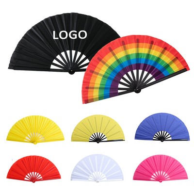 13" Large Chinese Plastic Folding Rave Clack Fan