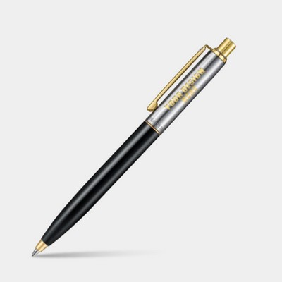SHEAFFER® Sentinel Metal 335 Glossy Black Gold Trim Executive Ballpoint Pen w/ Gift Box