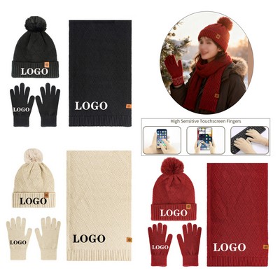 Winter Warmth Combo: Gloves, Hat, Scarf
