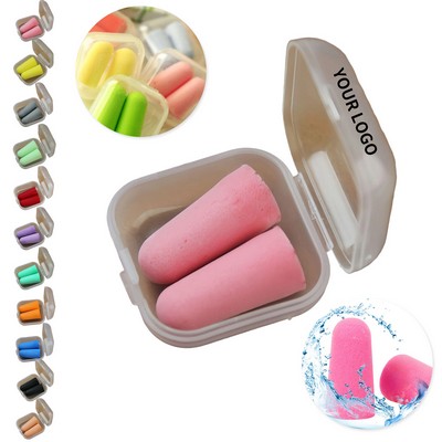 Polyurethane Foam Earplugs Individual Protective Box Hearing Protection