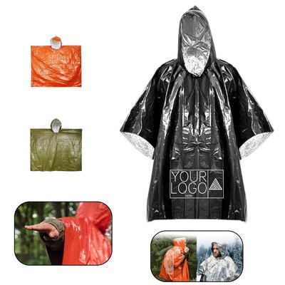 Emergency Poncho and Mylar Blanket Liner