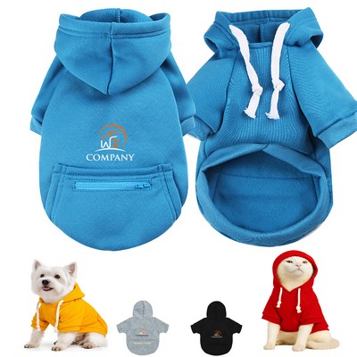 Stylish Pet Hoodie with Zipper Pocket