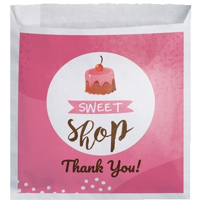 Full Color 2-Sided Food Safe Merchant Paper Bags (7.5" x 7.5")