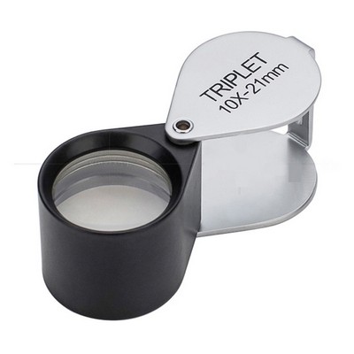 Foldable Jewelry Magnifying Glass Jewelry Magnifier Magnifying 10X Hand Lens for Gem, Coins, Watches