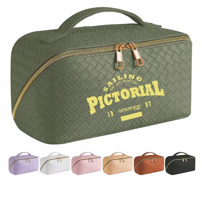 Grid Pillow Makeup Bag