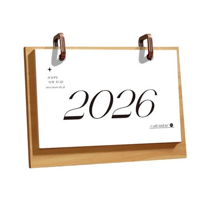 Wooden Standing Desk Flip Calendar