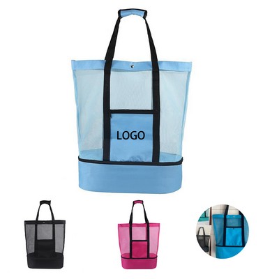 With Cooler Beach Mesh Bag