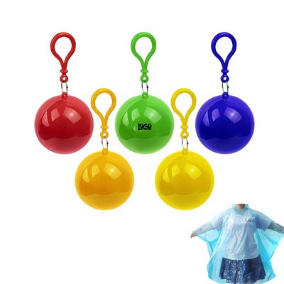 Portable Disposable Emergency Raincoats in A Ball