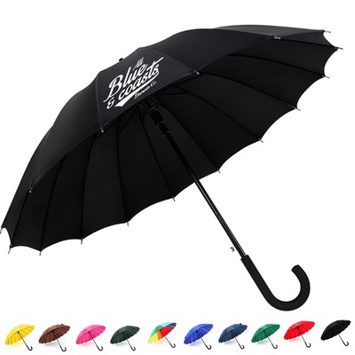 16-Panel Rainbow Polyester Umbrella