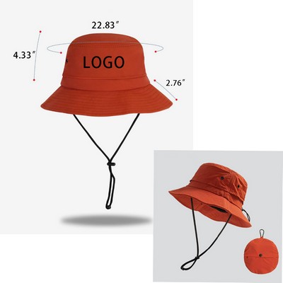 Embroidery Foldable Waterproof Bucket Hat