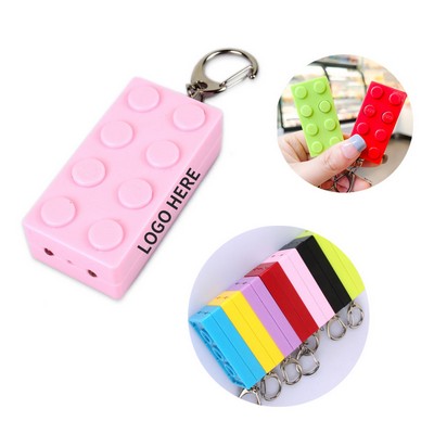 Laser LED Building Block Keychain