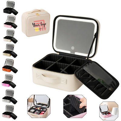 Makeup Bag With LED Light Mirror