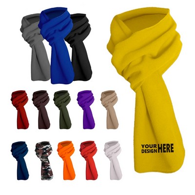 Embroidery Fleece Warm Winter Scarf