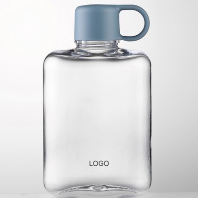 Ultra-Slim Tritan Square Pocket Bottle BPA-Free Flat Portable Water Flask Impact-Resistant Cup