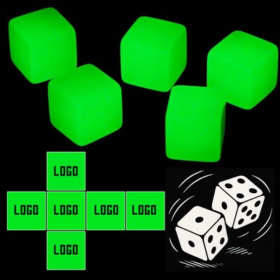 Full Color Custom 1" Luminous Dice