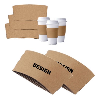 Custom Premium Printed Kraft Coffee Cup Sleeves
