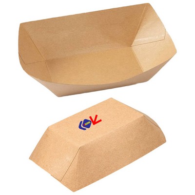 Disposable Food-Grade Brown Paper Boat Tray
