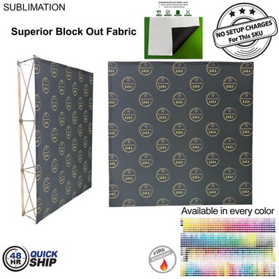 48 Hr Quick Ship - 7.5' Straight Wall Tension Fabric Pop-up Display, Superior Block Out fabric