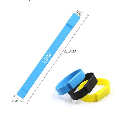Silicone Bracelet With 4GB USB Flash Drive