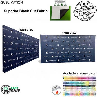 72Hr Fast Ship - 15' Straight Wall Tension Fabric Pop-up Display Wrap End Caps, block out fabric
