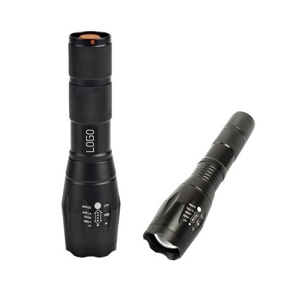 LED Aluminum Tactical Zoom able Flashlight