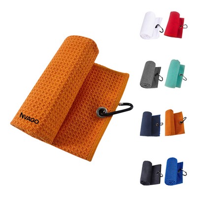 3 Holes Customized Tri-fold Golf Towel