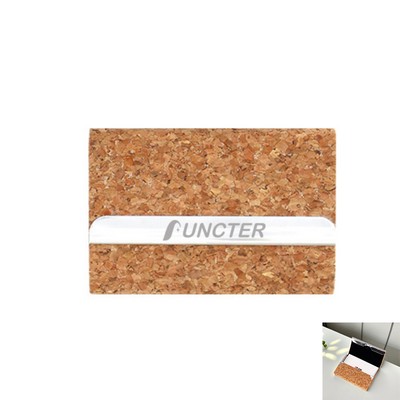 Half-Open Cork Card Holder Business Card Case Name Card Holder