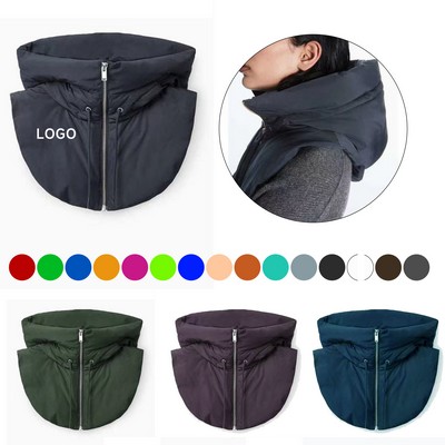 Hooded Fake Collar Vest Jacket