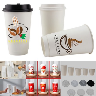 Multi-Size Double Wall Paper Cup with Lid