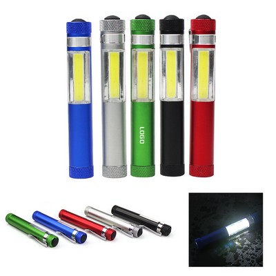 Outdoor Pen Shape Flashlight Magnetic COB Lamp with Clip