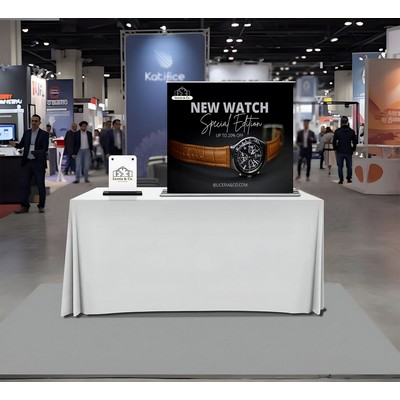 Silverstep Tabletop 36'' Retractable Banner Stand - Premium Greyback (Graphic only)