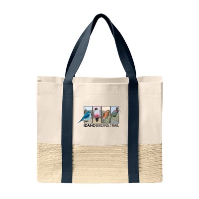 Port Authority® Straw Market Tote