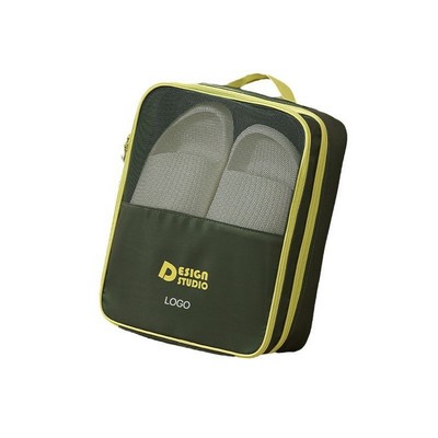 Dopamine Twill Triple-Pair Shoe Storage Bag Dustproof Large Capacity Travel Shoe Organizer
