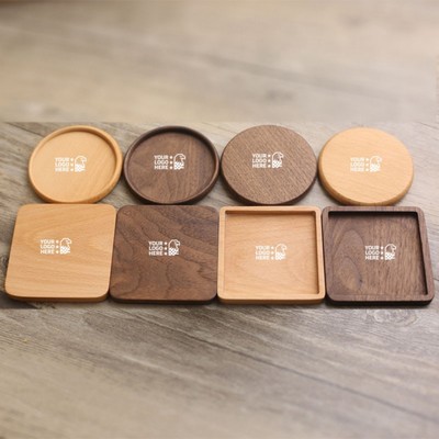 Solid Wood Tea Tray Insulated Coaster Set Eco Gift