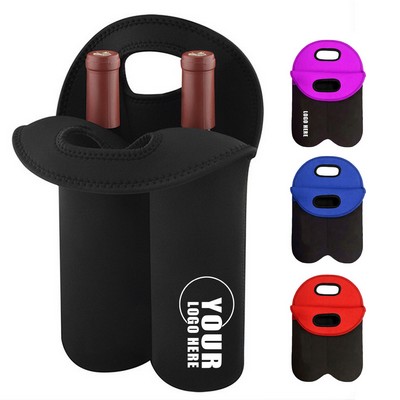Neoprene Double Wine Bottle Tote Bag