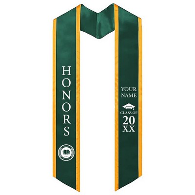 72"L Custom Unisex Adult Graduation Sash Academic Stole