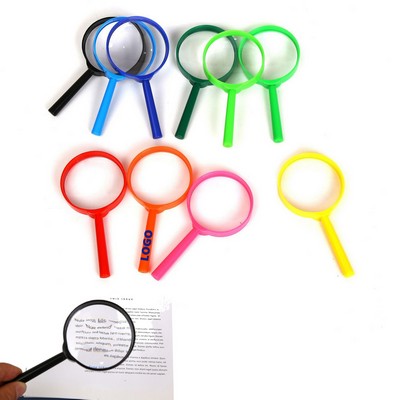 Magnifying Glass Plastic Colorful 5X Magnifier