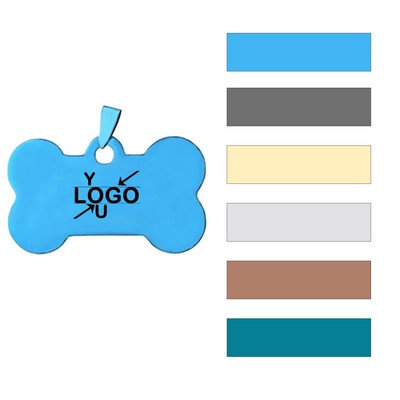 Aluminum Bone Pet Tag