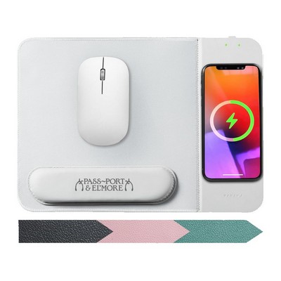 15W Wireless Charging Mouse Pad with Detachable Wrist Support