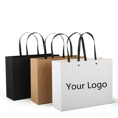 Reusable Large Kraft Paper Grocery Bags with Handles