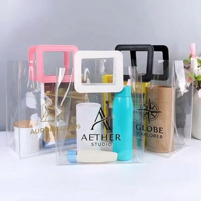 Customized Reusable Transparent PVC Shopping Bag